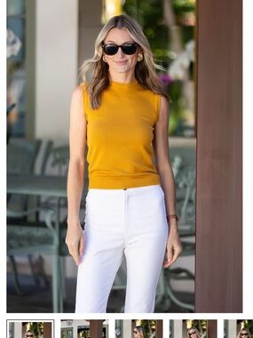 Julia Amory Tippi Top NWT Sleeveless Saffron Knit Top - Classic Women's Tank